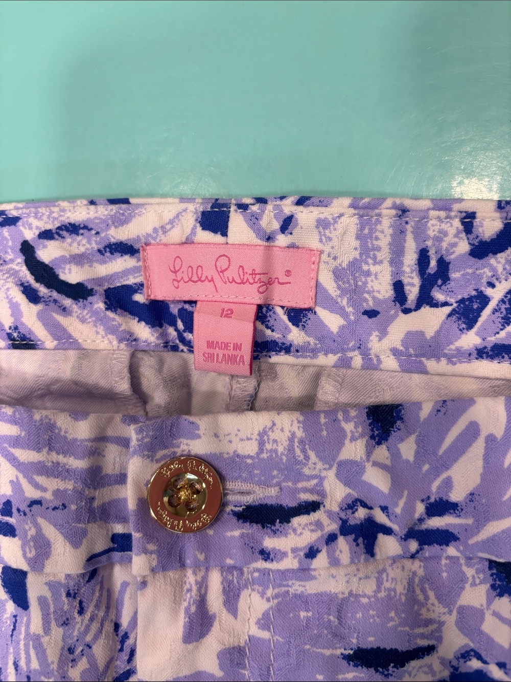 Lilly Pulitzer Lavender rock the dock print Kelly Pants - Picture 2 of 4